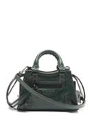Matchesfashion.com Balenciaga - Neo Classic City Nano Crocodile-effect Leather Bag - Womens - Dark Green