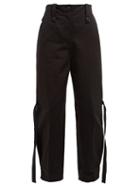 Matchesfashion.com Givenchy - Flamme Strap Cotton Cargo Trousers - Womens - Black