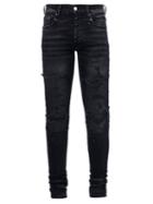 Amiri - Thrasher Distressed Skinny-leg Jeans - Mens - Black