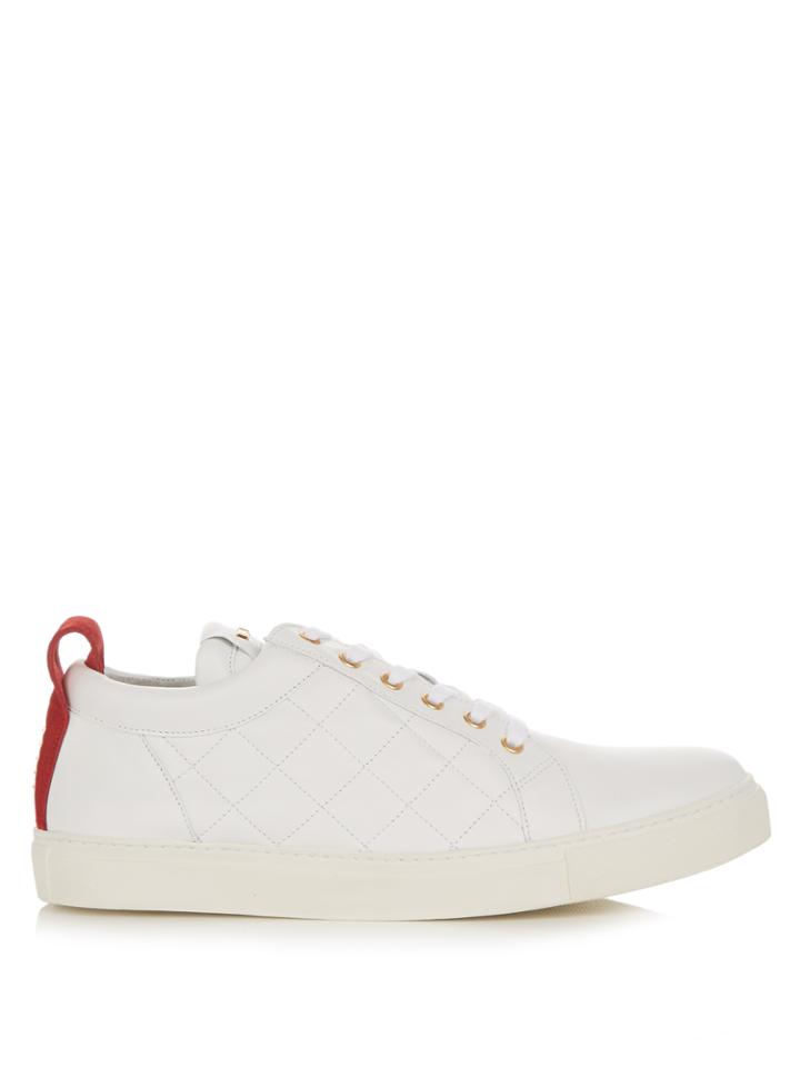 Balmain Low-top Quilted Leather Trainers