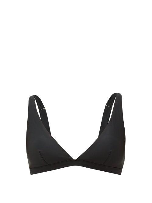 Matchesfashion.com Matteau - The Plunge Triangle Bikini Top - Womens - Black
