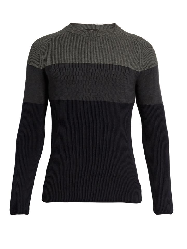 Helbers Colour-block Cotton Sweater