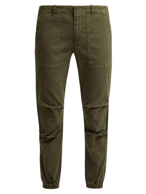 Matchesfashion.com Nili Lotan - Loden Stretch Cotton Military Trousers - Womens - Khaki
