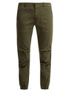 Matchesfashion.com Nili Lotan - Loden Stretch Cotton Military Trousers - Womens - Khaki