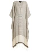 Matchesfashion.com Su - Jimba Striped Cotton Gauze Kaftan - Womens - Grey Stripe