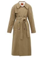 Matchesfashion.com Colville - Oversized Crushed Cotton Gabardine Trench Coat - Womens - Beige