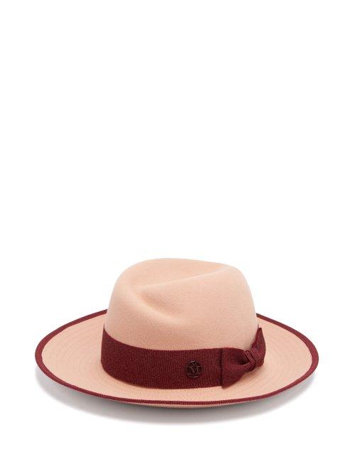Matchesfashion.com Maison Michel - Virginie Felt Hat - Womens - Pink