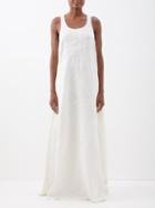 Delos - Ambrose Embroidered Cotton Maxi Dress - Womens - White