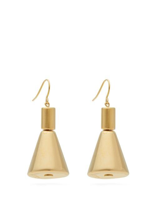 Matchesfashion.com Jil Sander - Cone Drop Earrings - Womens - Gold