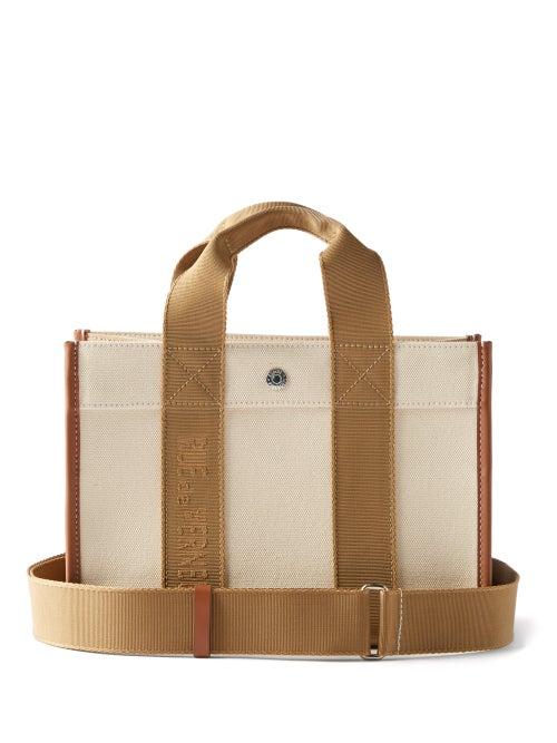 Rue De Verneuil - Traveller Cotton-canvas Tote Bag - Womens - Beige Multi