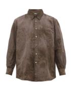 Matchesfashion.com Our Legacy - Less Borrowed Tie Dyed Cotton Blend Shirt - Mens - Brown