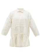 Matchesfashion.com Story Mfg. - Olga Crochet-insert Striped Cotton Dress - Womens - White