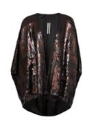 Matchesfashion.com Rick Owens - Tecmantle Sequinned Cape - Womens - Black Multi