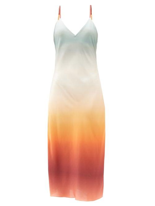Fe Noel - Bella Spice Gradient-satin Slip Dress - Womens - Multi