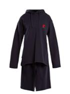Vetements Hooded Cotton-blend Jersey Sweatshirt Dress
