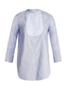 Helmut Lang Ottoman-striped Cotton Tuxedo Shirt