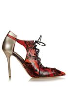 Malone Souliers Montana Snakeskin And Leather Pumps