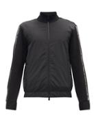 Moncler - Logo-tape Cotton-jersey Track Jacket - Mens - Black
