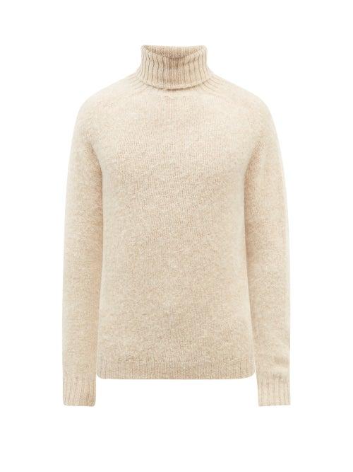 Howlin' - Sylvester Roll-neck Wool Sweater - Mens - Cream