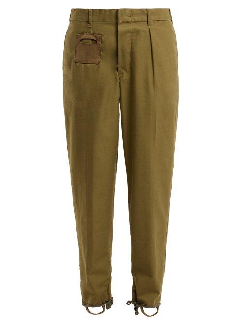 Matchesfashion.com Myar - 1980s Rop80 Romanian Stirrup Army Trousers - Womens - Green