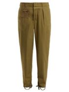Matchesfashion.com Myar - 1980s Rop80 Romanian Stirrup Army Trousers - Womens - Green
