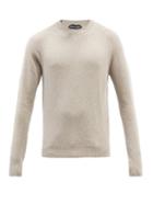 Tom Ford - Crew-neck Cashmere-blend Sweater - Mens - Beige