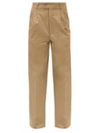 Maison Margiela - Four-stitches Pleated-twill Trousers - Mens - Beige