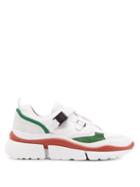 Matchesfashion.com Chlo - Sonnie Raised Sole Low Top Leather Trainers - Womens - Green White