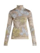 Acne Studios Leaf-print Roll-neck Top