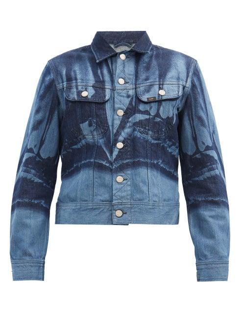 Matchesfashion.com Stefan Cooke - X Lee Printed Denim Jacket - Mens - Blue