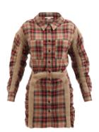 Stella Mccartney - Wren Check Wool-twill Mini Dress - Womens - Multi