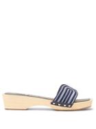 Matchesfashion.com Ancient Greek Sandals - X Zeus + Dione The Harness Wooden-sole Slides - Womens - Blue