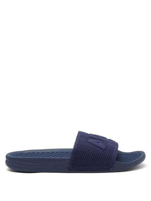 Matchesfashion.com Athletic Propulsion Labs - Big Logo Techloom Slides - Mens - Blue