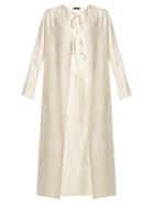 The Row Tiel Tie-front Floral-cloqu Coat