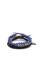 Matchesfashion.com M Cohen - The Create Stack Ii Bead Embellished Bracelet - Mens - Blue Multi