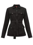 Matchesfashion.com Art School - Patch Pocket Cotton Linen Utility Jacket - Womens - Black
