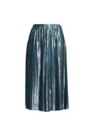 Loewe Pleated Metallic Silk-blend Skirt