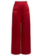 The Row Strom Washed Duchess-satin Trousers
