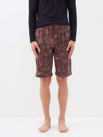Zimmerli - Pureness Stretch-jersey Pyjama Shorts - Mens - Maroon