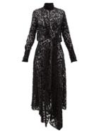 Matchesfashion.com Petar Petrov - Dyan Leopard Devor Ruched Front Dress - Womens - Beige Print
