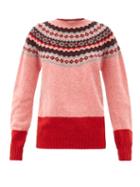 Matchesfashion.com Molly Goddard - Benny Fair-isle Wool Sweater - Womens - Pink