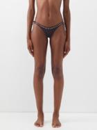 Ludovic De Saint Sernin - Laced Tie-side Bikini Briefs - Womens - Chocolate