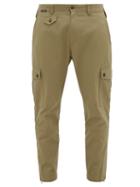 Matchesfashion.com Dolce & Gabbana - Logo-patch Cotton-blend Cargo Trousers - Mens - Beige
