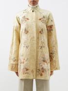 By Walid - Vintage 19th-century Embroidered-silk Coat - Womens - Beige Multi