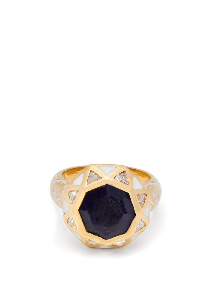 Jade Jagger Sapphire Octagon Ring