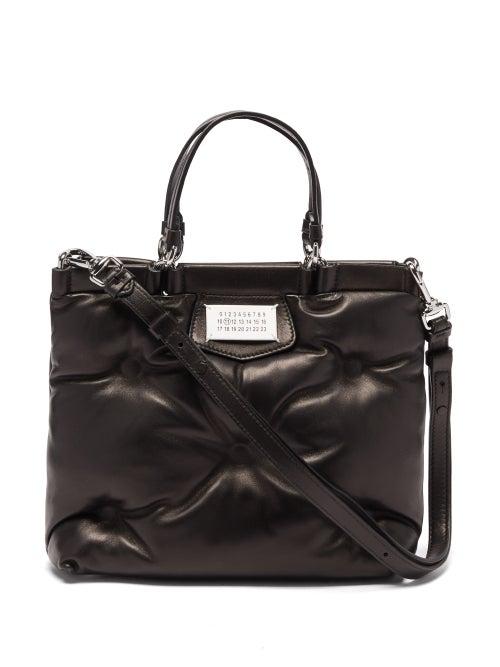 Maison Margiela - Glam Slam Mini Quilted Leather Tote Bag - Womens - Black