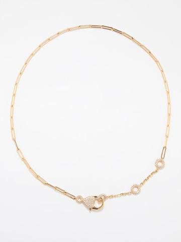 Yvonne Leon - Diamond & 18kt Gold Necklace - Womens - Gold Multi