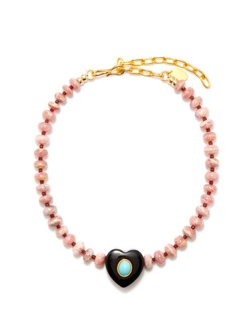 Lizzie Fortunato - Gemini Berry Amethyst & Gold-plated Necklace - Womens - Pink Multi