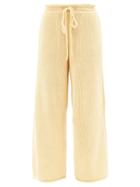 The Elder Statesman - Grain-stitch Cashmere Trousers - Womens - Light Yellow