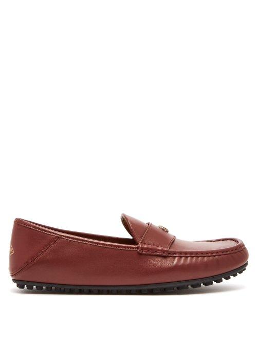Matchesfashion.com Gucci - Kanye Leather Loafers - Mens - Burgundy
